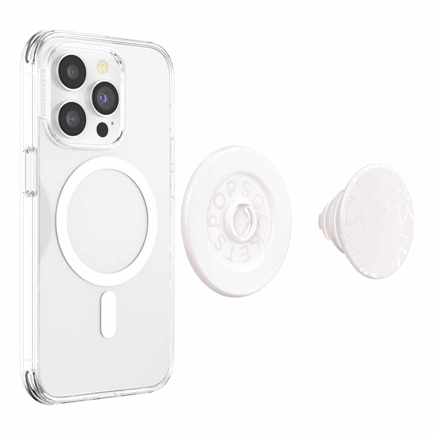 PopSockets PopGrip pour MagSafe Rond avec Anneau Adaptateur Horchata