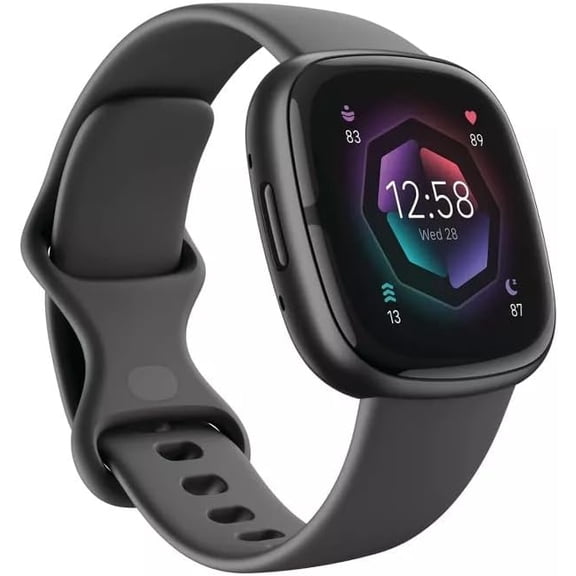 Restored Fitbit Sense 2 Fitness Smartwatch (WiFi) Graphite Aluminum (Refurbished)