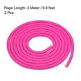 thumbnail image 3 of Unique Bargains 3 Meter Gymnastics Rope Sports Training Rope for Playing Fitness, Gym Training, Home Workout, Rose Red 2 Pack, 3 of 5