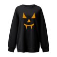 thumbnail image 2 of Nouveaux Hauts pour Femmes 2023 Mode Imprimé Col Rond Pull Manches Longues Blouse Confortable Chandail en Molleton Coupe Décontractée Surdimensionné pour Femmes, 2 of 5