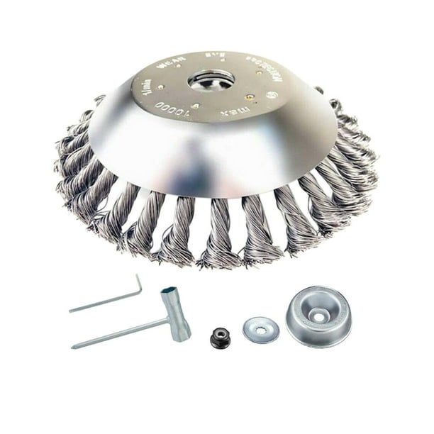 Cabezal de corte para desbrozadora de césped, cepillo de repuesto para jardín, herramientas de jardín con 4 kits de adaptadores universales. 6 pulgadas
