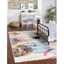 Unique Loom Sun Ariel Rug , 5' 3" x 8' 0" ,Multi