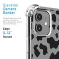 thumbnail image 3 of Black White Cow Print Clear Case for iPhone 12 Pro Max,Aesthetic Art Design Case for Men Women,Unique Soft Transparent TPU Bumper Case Cover, 3 of 5