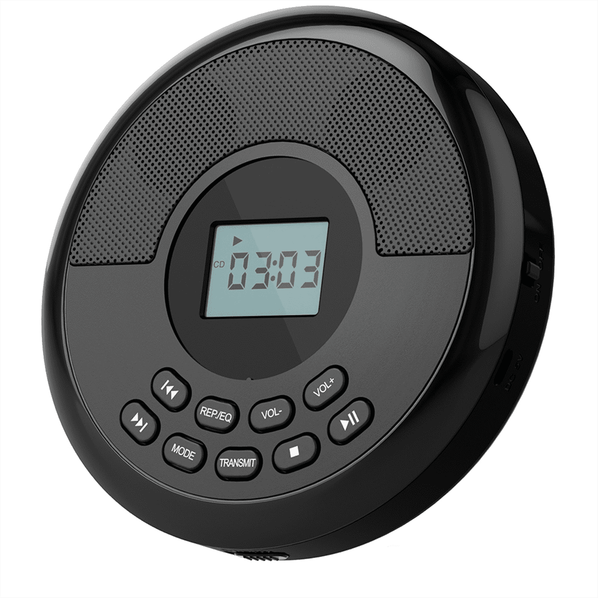 Portable Bluetooth CD Player Rechargeable Discman with Dual Speakers and Headphones  Cd Player Mp3 Player Black