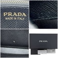 thumbnail image 4 of Pre-Owned Prada Round Long Wallet ec-25056 Black NERO 1ML506 Saffiano Leather 12C PRADA Women's..., 4 of 11