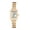 Gold, variant on Women's Analog Quartz Square Watch: Detachable Stainless Steel Strap with Arabic Numeral Markers - Gift for Mon Girlfriend