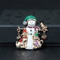 thumbnail image 2 of (2 Pack) Christmas Brooch Set Rhinestone Decoration Trees Snowman Elegant Jewelry Pin for Holiday Festivities, 2 of 4
