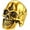 Gold Plated, variant on ChainsHouse Gothic Skull Rings for Men Women Black Skeleton Punk Finger Ring Halloween Party Jewelry Gift, Size 10