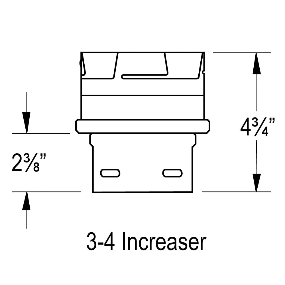 M & G Duravent 3PVP-X4 3 Inch  To 4 Inch  Pellet Vent Pro Increaser
