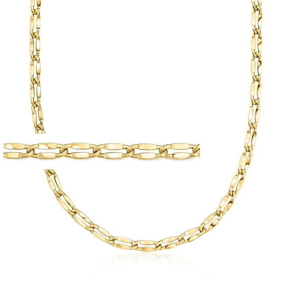 Ross-Simons Italian 14kt Yellow Gold Mirror-Link Necklace, Women's, Adult