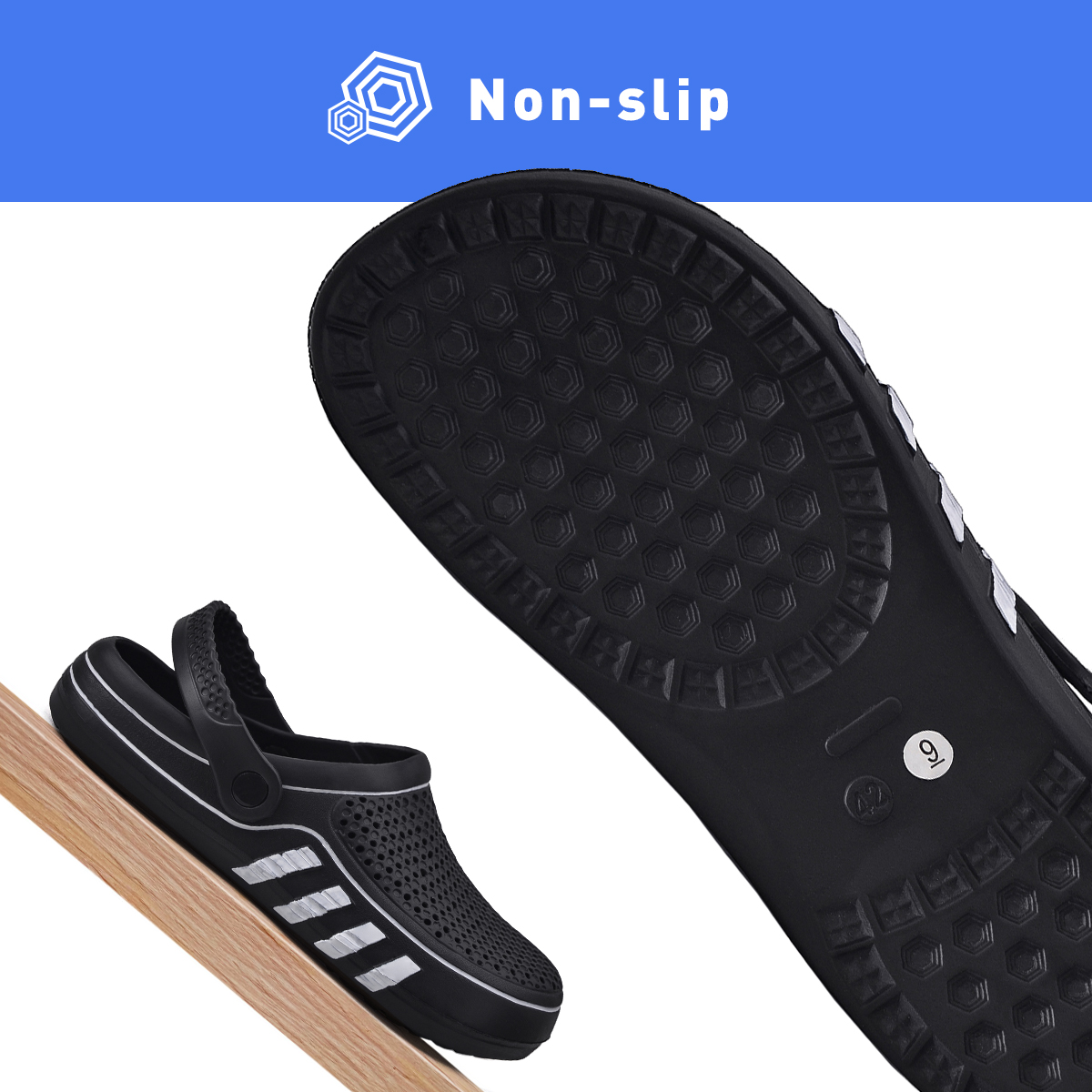 VONMAY Men's Clogs Summer Slip On Anti-slip Sandals Shower Slippers - image 5 of 8