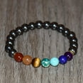 thumbnail image 2 of 7 Genuine Chakra Healing Natural Stone Adjustable and Hematite Bead Bracelet, 2 of 4