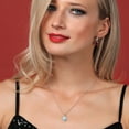 thumbnail image 4 of Gem Stone King 14K White Gold Sky Blue Aquamarine Pendant Necklace for Women | 0.90 Cttw | Gemstone March Birthstone | Pear Shape 8X6MM | With 18 inch Chain, 4 of 6