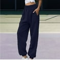 thumbnail image 2 of BODOAO Sweatpants Women Fall Fashion 2025 Baggy Joggers Workout Lounge Lightweight Comfy High Waisted Athletic Sweat Pants Sweatpants Petite Length Pants Workout Athletic Joggers Waist Navy 3Xl, 2 of 5