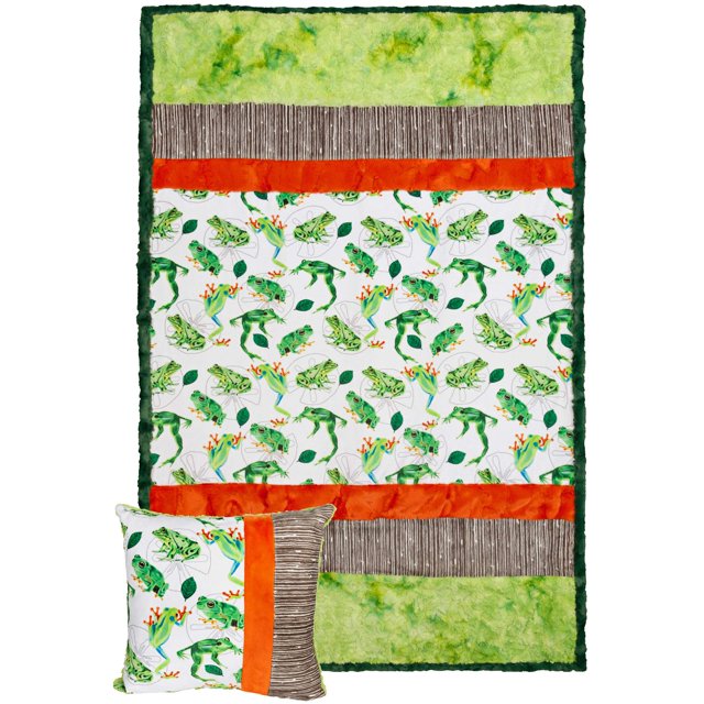 Minky Picture Perfect Leap Frog Cuddle Kit Quilt Kit Shannon Fabrics