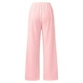 thumbnail image 6 of Mepaouo Womens Wide Leg Sweatpants High Waisted Baggy Lounge Flared Joggers with Pockets(Pink,2XL), 6 of 6