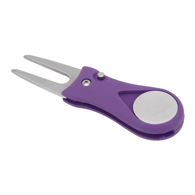 Divot Tool, Zinc Alloy Green Fork For Court Purple