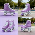 thumbnail image 3 of JZY High-Top Quad Roller Skates for Women & Teens,Light-Up Wheels & PU Leather Design for Indoor & Outdoor Use, 3 of 7