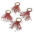 thumbnail image 1 of SARO NR389.R Serviette Design Perles Anneau Rouge - Ensemble de 4, 1 of 10
