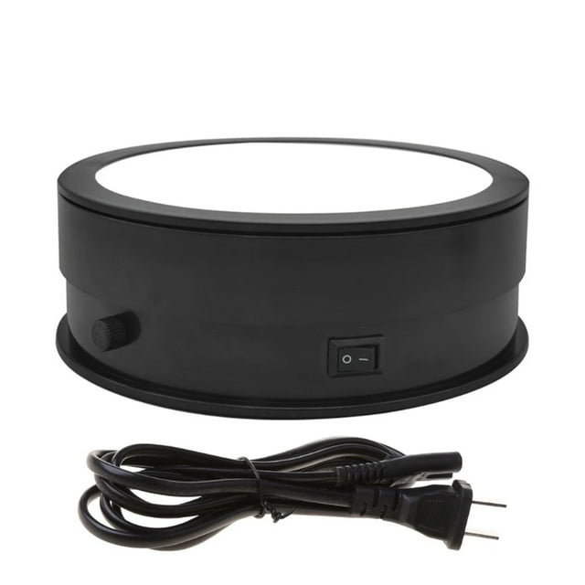 15cm/20cm Electric Turntable Display Stand LED Light Rotating Table Watch Bracelet Jewelry Holder Display Stand ,Quiet and Smooth
