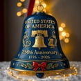thumbnail image 6 of Deeceymbur United States 250th Anniversary Metal Ornament Commemorative Keepsake Holiday Christmas Tree Decor Patriotic Gift for Home and Travel, 6 of 7