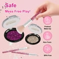thumbnail image 3 of Syenll Pretend Makeup Kit for Girls, Fake Make up Set with Cosmetic Bag, Toddler Beauty Set for 3-8 Year Old Little Princess Birthday Gifts, 3 of 8