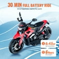 thumbnail image 4 of Kids Ride on Motorcycle 6V Electric Motorbike with LED for Kids Aged 3+, 4 of 9