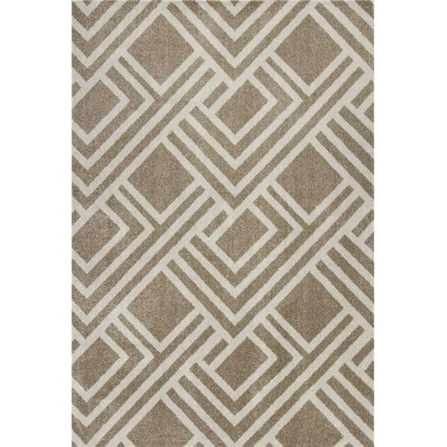 HomeRoots 353152 23 x 45 in. UV-Treated Polypropylene Beige Area Rug