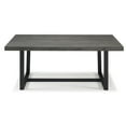 thumbnail image 2 of Walker Edison Rustic Farmhouse Solid Wood Dining Table, Grey, 2 of 13