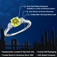 thumbnail image 2 of Gem Stone King 10K White Gold Canary Mystic Topaz and Lab Grown Diamond 3-Stone Ring for Women | 1.22 Cttw | Round 6MM | Gemstone November Birthstone | Size 9, 2 of 6