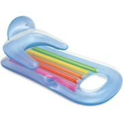 Intex King Kool Lounge Floating Swimming Pool Lounger with Headrest & Cupholder
