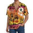 thumbnail image 3 of Disketp Men's Hawaiian Happy Halloween 4 Print Shirts Button Down Holiday Beach Shirts-4X-Large, 3 of 7