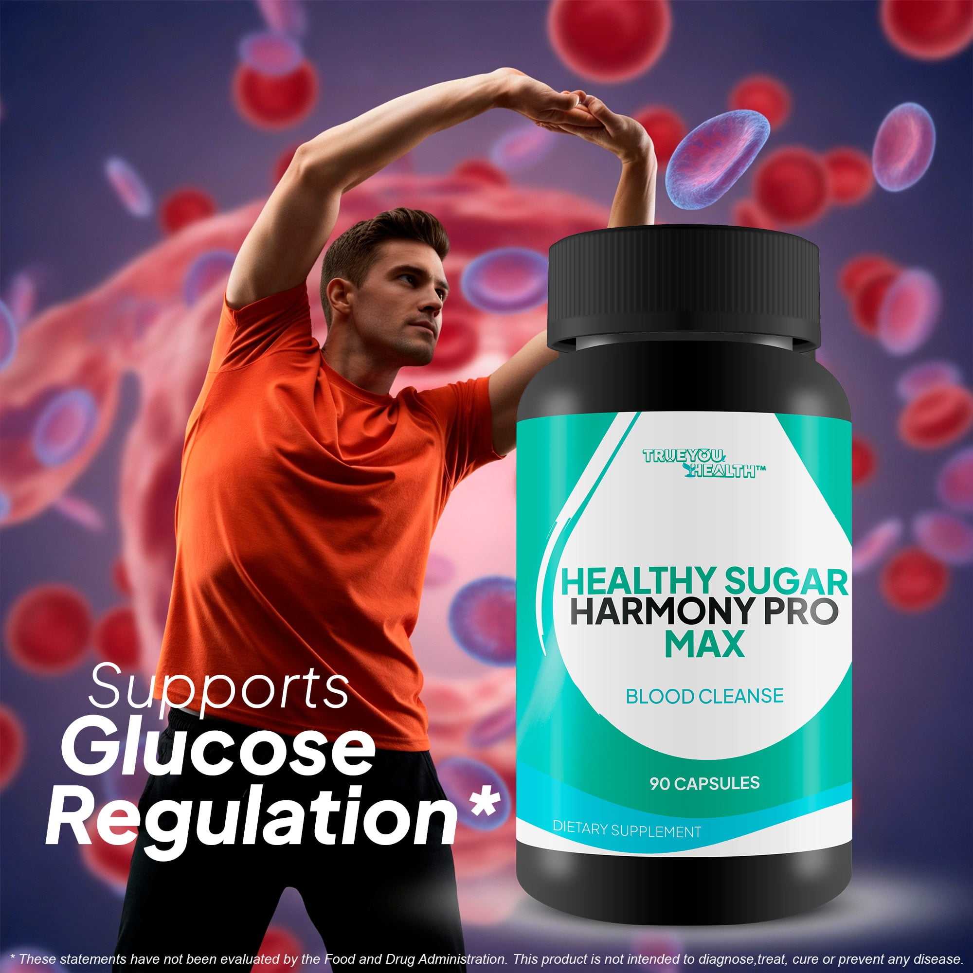 Healthy Sugar Harmony Pro Max - Our Best Blood Cleansing Formula - Support Healthy Sugar Balance & Immune Health with This Premium Blood Support Supplement - Bloodflow & Cardiovascular Support