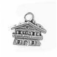 thumbnail image 1 of Sterling Silver 20" Unisex 1.5mm Box Chain 3D House Chalet Pendant Necklace, 1 of 2