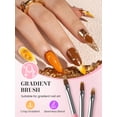 thumbnail image 4 of MelodySusie 6Pcs Ombre Nail Art Brush Set, Gradient Painting Pens for Blooming Nails and Gradient Manicure, Light Pink, 4 of 8