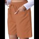 thumbnail image 3 of Pantalones Cortos Casuales Omen con Cordón Ajustable, Cintura Elástica Cómoda, Pantalones Cortos de Verano con Bolsillos, Marrón L, 3 of 10