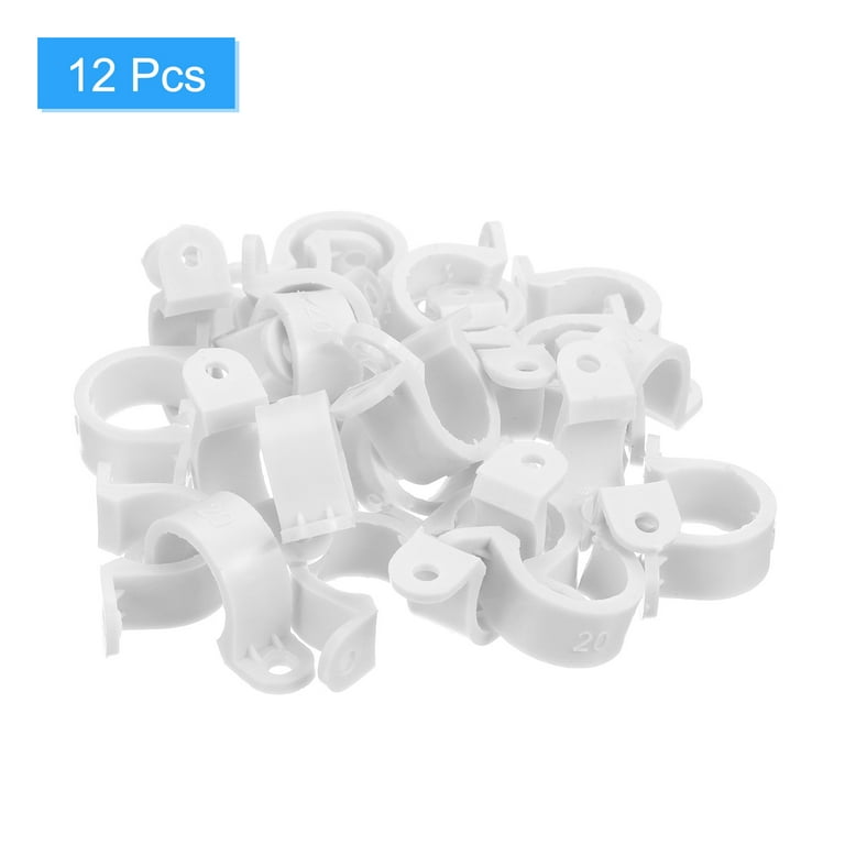 100 Colliers De Serrage PVC 20mm (3/4) – 2 Trous, En Plastique, Marque Uxcell