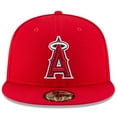 thumbnail image 2 of Men's New Era Red Los Angeles Angels 59FIFTY Fitted Hat, 2 of 5