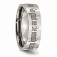 thumbnail image 5 of Titanium Flat 8mm Laser Design Polished Band Size: 7; for Adults and Teens; for Women and Men, 5 of 7