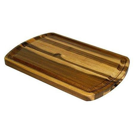 Extra Large Organic Edge-Grain Hardwood Acacia Cutting Board, with Juice groove, Best Kitchen chopping Board (Butcher Block) for Meat, Cheese, and Vegetable Serving Tray 18 x 12 x (Best Chain For Cutting Hardwood)