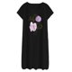 thumbnail image 4 of Vestido estampado de cuello redondo de manga corta de color sólido para mujer con bolsillos Vestido a media pierna Pompotops  ghjkhdj13252, 4 of 4