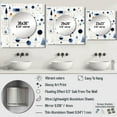 thumbnail image 4 of Designart "Matrix Design In Blue And White I" 0 Square Mirror For Wall Decor - Large Blue Square Mirror Printed Wall Decor - Modern Square Living Room Mirror, 4 of 5