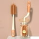 thumbnail image 5 of Botella Biberón Cepillos de silicona Conjunto con soporte Botella de leche 360 ​​GRADO Pincel de paja Portátiles Adultos Tazas Lavado Kit Hogar Naranja Inevent HA011368-02B, 5 of 7