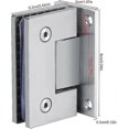thumbnail image 1 of Glass Clamp Hinge Stainless Steel Bathroom Door Shower Glass Holder Clamps Shower Door Hinge, Suitable For Glass Thickness 8-10mm, 1 of 4