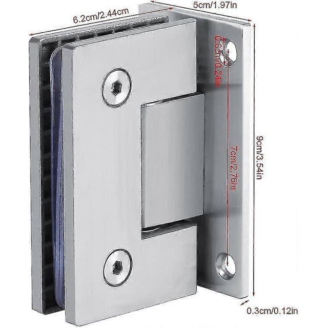 Glass Clamp Hinge Stainless Steel Bathroom Door Shower Glass Holder Clamps Shower Door Hinge, Suitable For Glass Thickness 8-10mm