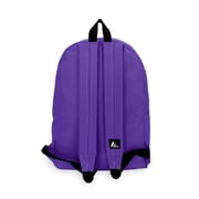 Everest 15 Basic Backpack, Dark Purple All Ages, Unisex 1045K-DPL, Carrier and Shoulder Book Bag for School, Work, Sports, and Travel