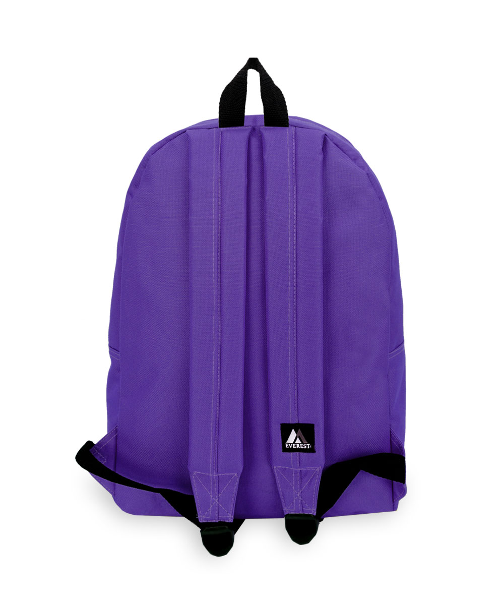 Everest 15" Basic Backpack, Dark Purple All Ages, Unisex 1045K-DPL, Carrier and Shoulder Book Bag for School, Work, Sports, and Travel - image 4 of 5