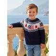 thumbnail image 5 of BemeyourBBs Toddler Baby Girl Boy Patriotic American Flag Sweater 4th of July Outfits Crewneck Long Sleeve Stars Pullover Warm Knit Sweaters Tops Spring Fall Winter Clothes, 5 of 9