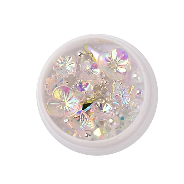 Seitruly Nail Art Crystal Flower Shining Rhinestone Pearl Nail Lentejuelas Rhinestone Manicura Decoración Arte de uñas No.2 Seitruly CE000042-02
