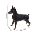thumbnail image 2 of HEMOTON Simulated Doberman Pinscher Lifelike Dog Statue Child 16.30X15.20X4.80CM Black, 2 of 8